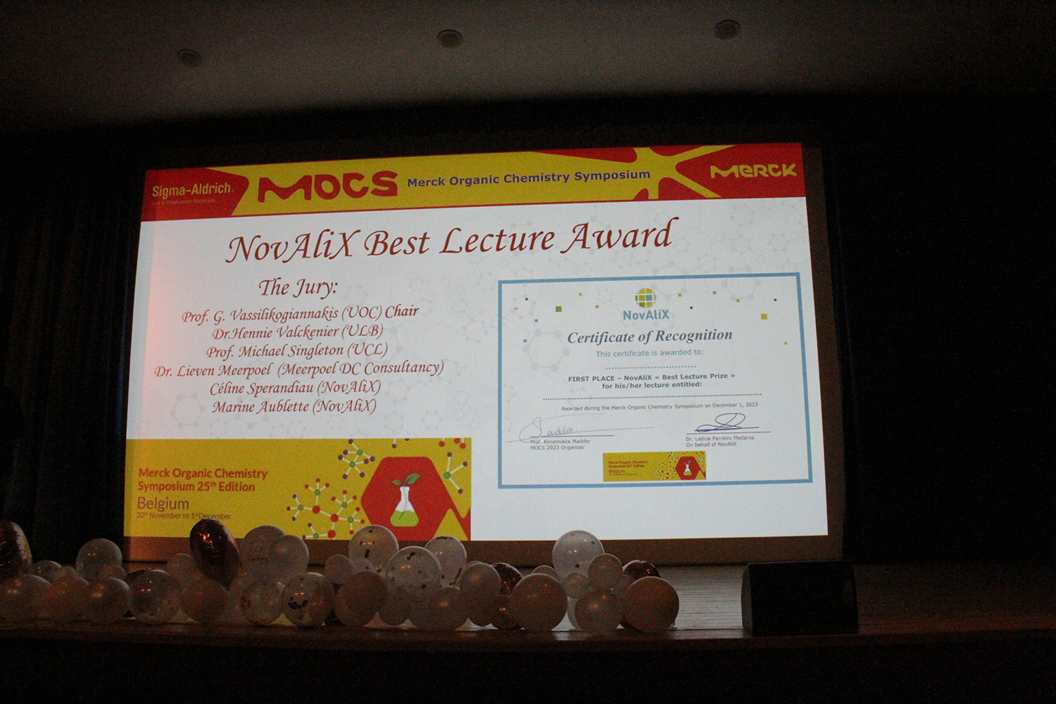 NovAliX Best Lecture Prize at MOCS 2024