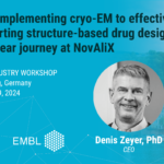 Denis Zeyer, PhD, CEO of NovAliX, holds a lecture at EMBL Industry Workshop in Heidelberg on January 29, 2024.
